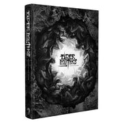 Elder Mythos RPG: Core Book - Black and gray hardcover RPG book titled Elder Mythos featuring dark, swirling tentacle and skull artwork on front cover.