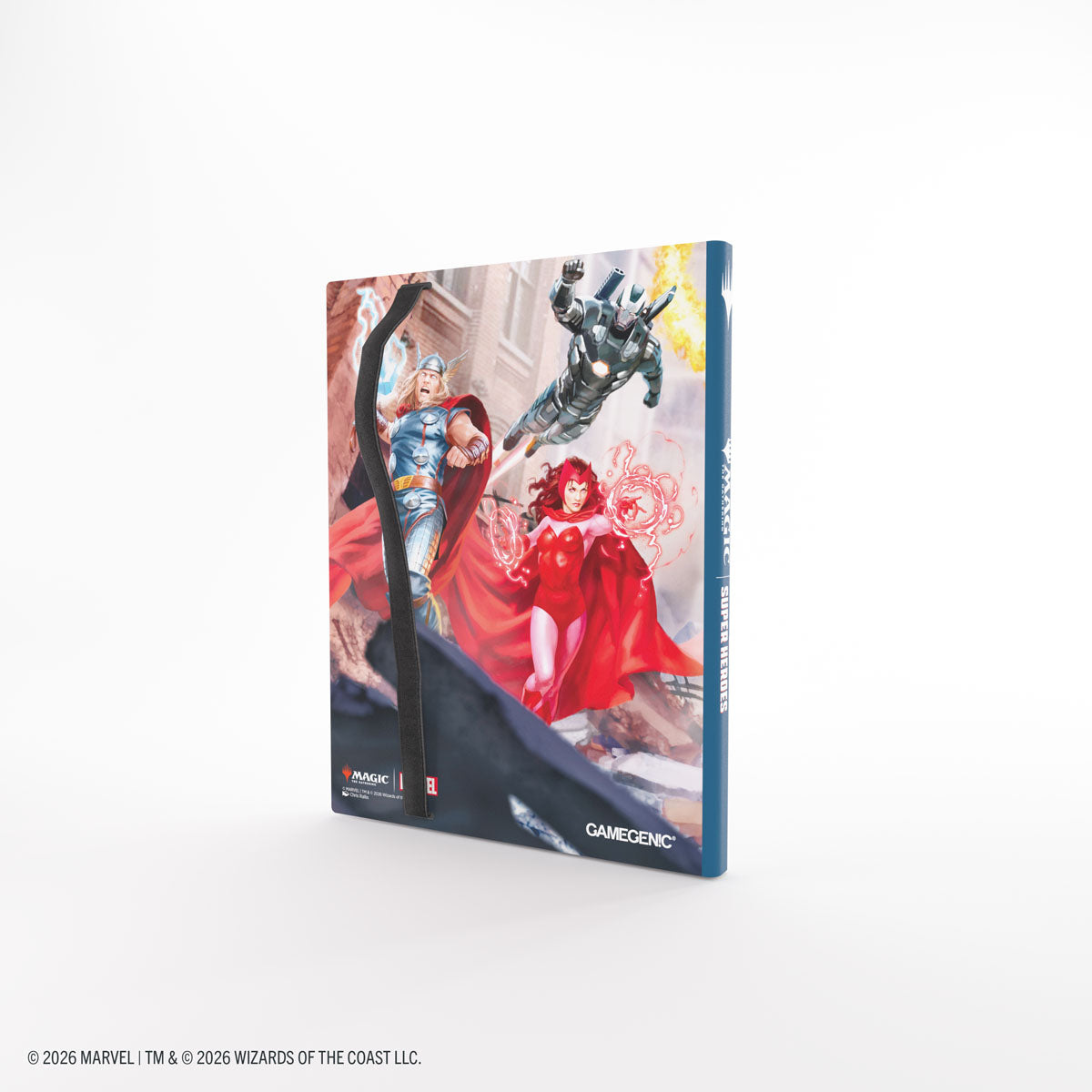 Gamegenic 18-Pocket Casual Album: Marvel Super Heroes - Marvel Super Heroes - Card album with vibrant Marvel superheroes artwork, featuring Scarlet Witch and other characters, blue spine, compact.