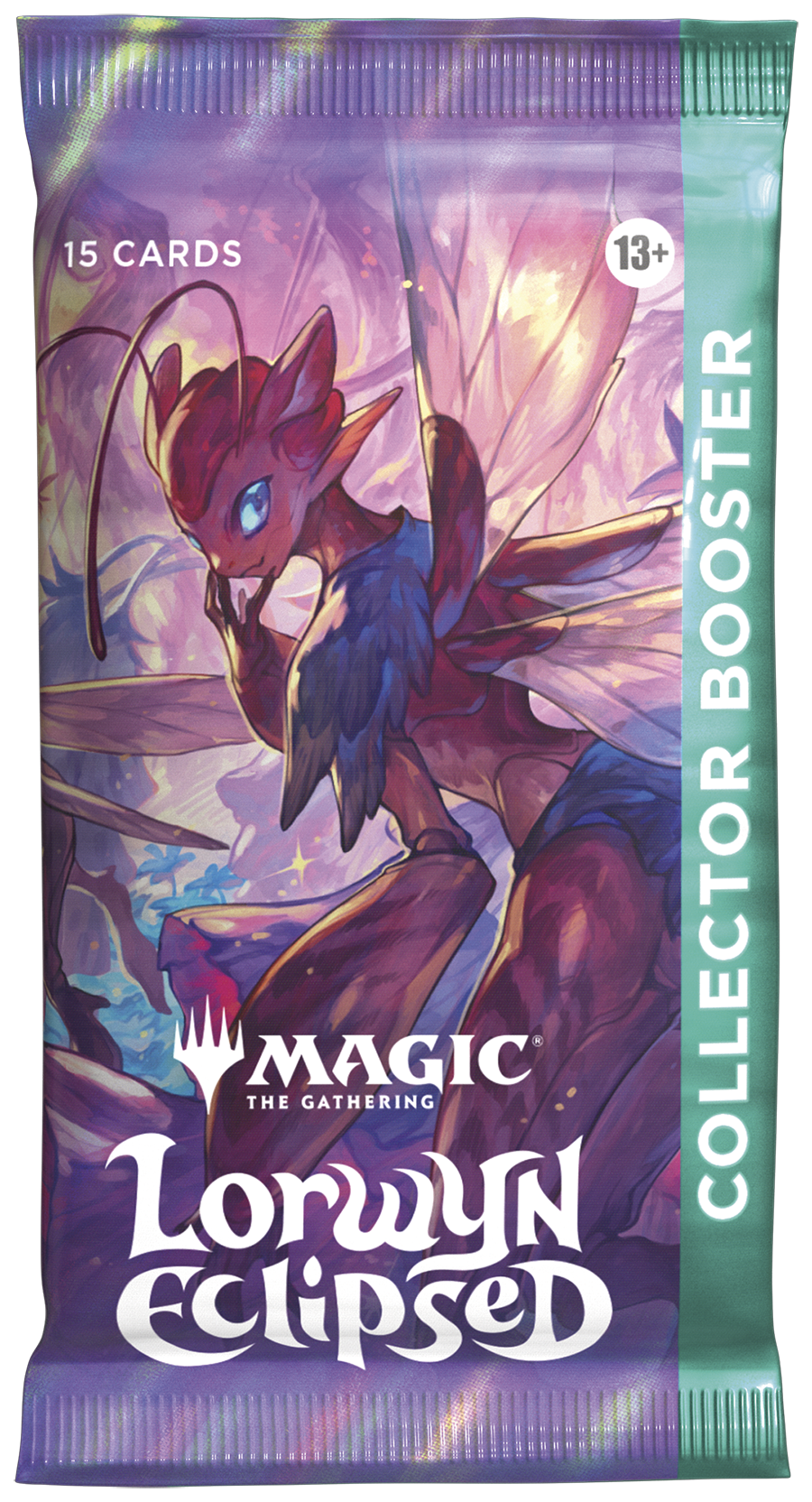 Magic: The Gathering - Lorwyn Eclipsed Collector's Booster Pack - The Gathering Lorwyn Eclipsed collector's booster pack featuring a fantasy creature illustration and bold white text.