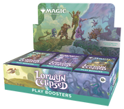 Magic: The Gathering - Lorwyn Eclipsed Play Booster Box - The Gathering Lorwyn Eclipsed Play Booster box with fantasy forest creatures on display box and booster packs inside.