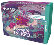 Magic: The Gathering - Lorwyn Eclipsed Bundle - The Gathering Lorwyn Eclipsed Bundle box with colorful fantasy artwork featuring forest creatures and a mystical carriage,.