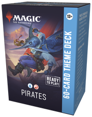 Magic: The Gathering - Lorwyn Eclipsed Theme Deck - Pirates - The Gathering Lorwyn Eclipsed Pirates card deck box with blue and dark fantasy pirate artwork, 60-card theme deck packaging.