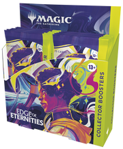 Magic: The Gathering - Edge of Eternities Collector Box - The Gathering Edge of Eternities collector box with booster packs featuring colorful fantasy artwork.