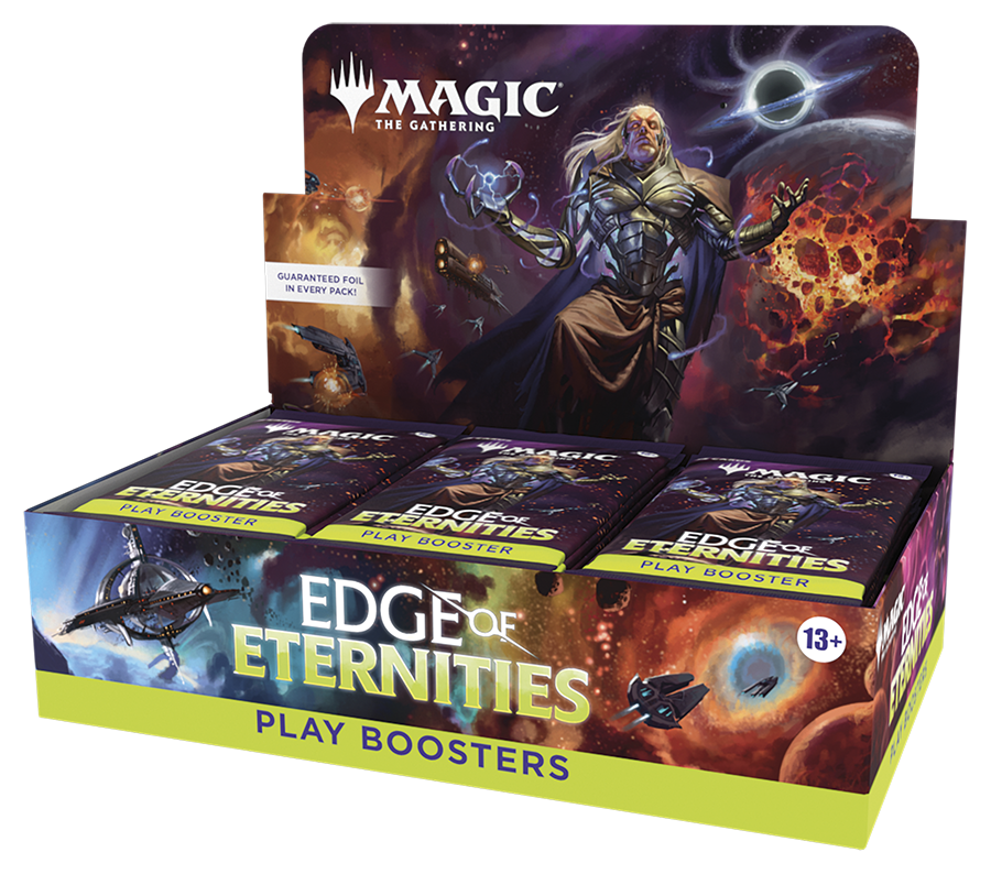 Magic: The Gathering - Edge of Eternities Play Booster Box - The Gathering Edge of Eternities Play Booster Box with fantasy artwork and vibrant blue, orange, and purple colors.