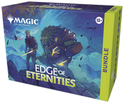 Magic: The Gathering - Edge of Eternities Bundle - The Gathering Edge of Eternities Bundle box with dark blue and green fantasy artwork and bold yellow text on the side.