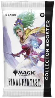 Magic: The Gathering - Final Fantasy Collector Booster Pack - The Gathering Final Fantasy Collector Booster Pack with vibrant fantasy character art and black and white packaging.