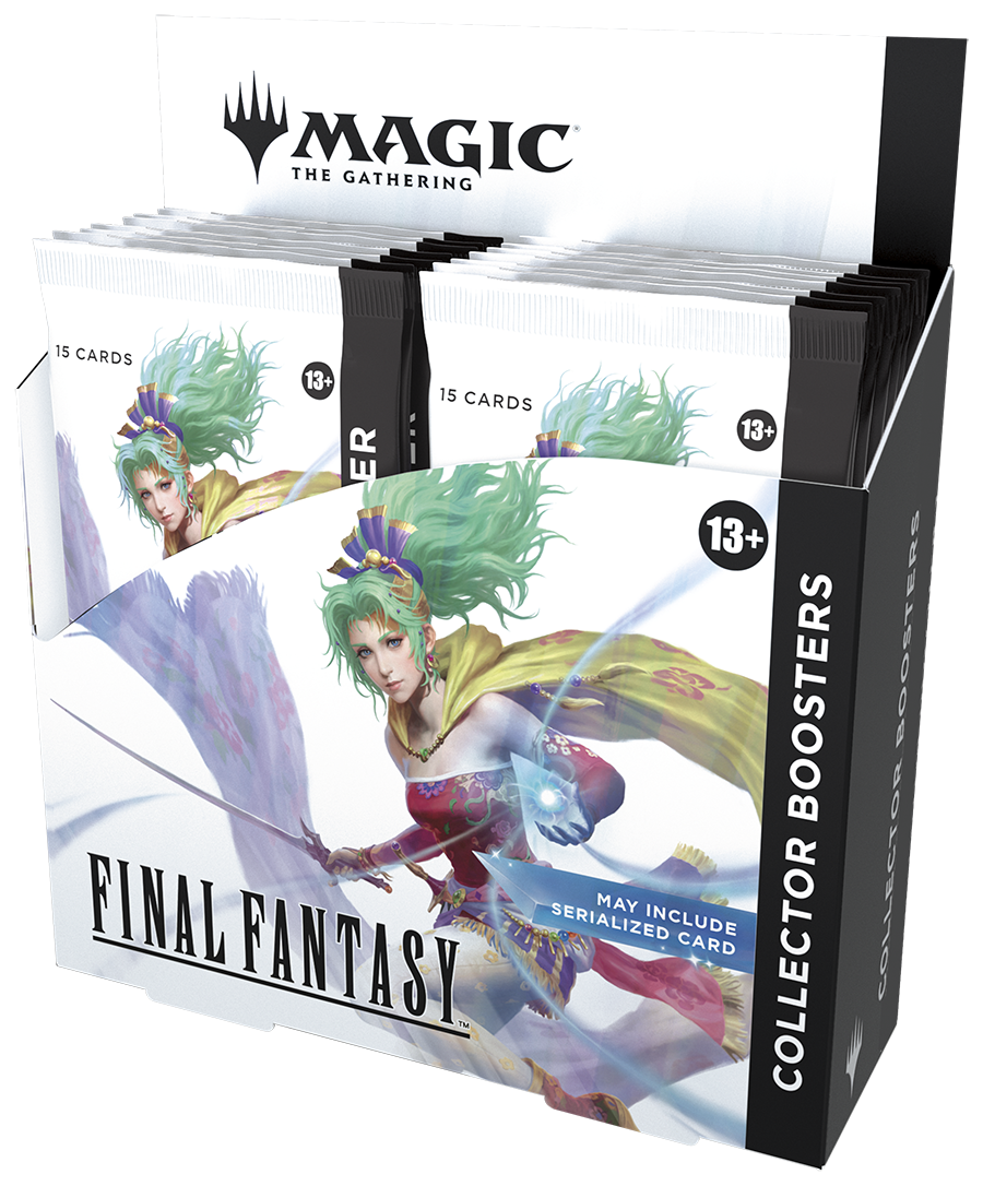 Magic: The Gathering - Final Fantasy Collector Booster Box - The Gathering collector booster box featuring fantasy character artwork and green magical elements.