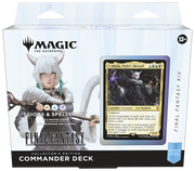 Magic: The Gathering - Final Fantasy Collector Commander Deck: Scions & Spellcraft - The Gathering Final Fantasy Collector Commander Deck box with white-haired character art and card preview on white.