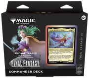 Magic: The Gathering - Final Fantasy Commander Deck: Revival Trance - The Gathering Revival Trance commander deck box featuring a mystical female character with flowing green hair and glowing.