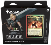 Magic: The Gathering - Final Fantasy Commander Deck: Limit Break - The Gathering Final Fantasy Commander Deck box featuring Cloud with a large sword on black background and a highlighted card