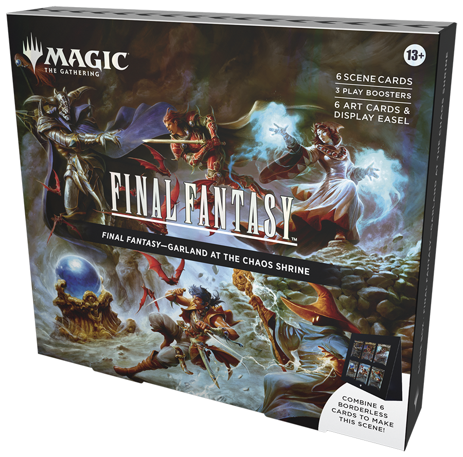 Magic: The Gathering - Final Fantasy Scene Box - Garland at the Chaos Shrine - The Gathering Final Fantasy Scene Box featuring Garland at the Chaos Shrine, colorful fantasy battle artwork on a.