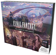 Magic: The Gathering - Final Fantasy Scene Box - Camp Comrades - The Gathering Final Fantasy Scene Box with vivid artwork featuring characters around a campfire under a twilight sky,.