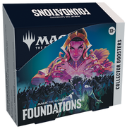 Magic: The Gathering - Foundations Collector Booster Box - The Gathering Foundations Collector Booster Box with vivid fantasy artwork featuring a glowing magical figure and dark.