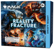 Magic: The Gathering - Reality Fracture - Draft Night (PREORDER) - The Gathering Reality Fracture Draft Night box with fiery and icy elemental artwork on the front and blue side panel.