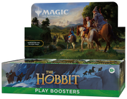 Magic: The Gathering - The Hobbit - Play Booster Box (PREORDER) - The Gathering booster box featuring The Hobbit artwork with characters on horseback in a scenic fantasy landscape.