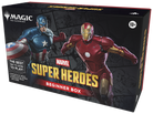 Magic: The Gathering - Marvel Super Heroes - Beginner Box (PREORDER) - The Gathering Marvel Super Heroes Beginner Box with Captain America and Iron Man artwork on black packaging.