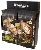 Magic: The Gathering - Secrets of Strixhaven Collector Booster Box (PREORDER) - The Gathering Secrets of Strixhaven Collector Booster Box with golden winged character artwork on a black background,.