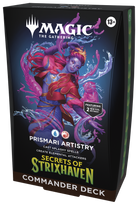 Magic: The Gathering - Secrets of Strixhaven Commander Deck - Prismari Artistry (PREORDER) - The Gathering Secrets of Strixhaven Prismari Artistry commander deck box with vibrant purple and red mage artwork and.