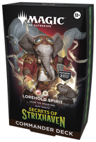 Magic: The Gathering - Secrets of Strixhaven Commander Deck - Lorehold Spirit (PREORDER) - The Gathering Secrets of Strixhaven Lorehold Spirit Commander Deck box featuring an elephant-like spirit warrior in red and.