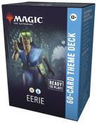 Magic: The Gathering - Secrets of Strixhaven Theme Deck - Eerie (PREORDER) - The Gathering Secrets of Strixhaven Eerie theme deck box with dark blue tones, featuring a mysterious character in glowing.