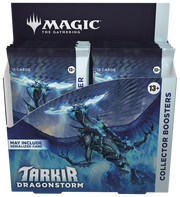 Magic: The Gathering - Tarkir: Dragonstorm - Collector Booster Box - The Gathering Tarkir: Dragonstorm featuring blue dragon artwork, dark blue packaging with white text and logos.