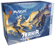 Magic: The Gathering - Tarkir: Dragonstorm - Bundle - The Gathering Tarkir Dragonstorm Bundle box featuring two dragons in flight on a blue and gold background.