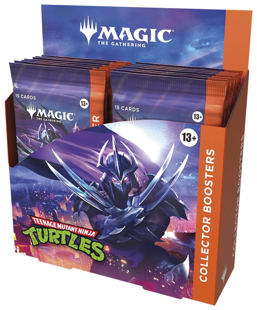 Magic: The Gathering - Teenage Mutant Ninja Turtles Collector Booster Box (PREORDER) - The Gathering branding and orange accents.