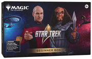 Magic: The Gathering - Star Trek - Beginner Box (PREORDER) - The Gathering Star Trek Beginner Box with Captain Picard and Klingon warrior on black space-themed background.