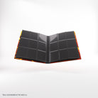 Gamegenic 18-Pocket Casual Album: Secrets of Strixhaven - Lorehold (PREORDER) - Open black 18-pocket card album with red and orange edges designed for collectible cards or trading cards.