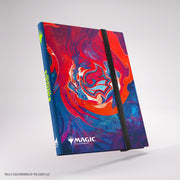 Gamegenic 18-Pocket Casual Album: Secrets of Strixhaven - Prismari (PREORDER) - Colorful card album with red, blue, and orange swirling design, black elastic closure, and Magic logo.