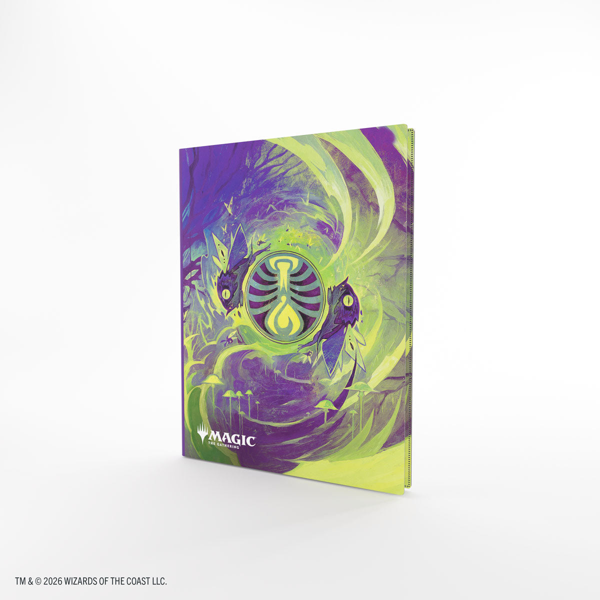 Gamegenic 18-Pocket Casual Album: Secrets of Strixhaven - Witherbloom (PREORDER) - Purple and green card album with magical plant and skull design, 18-pocket capacity, softcover.