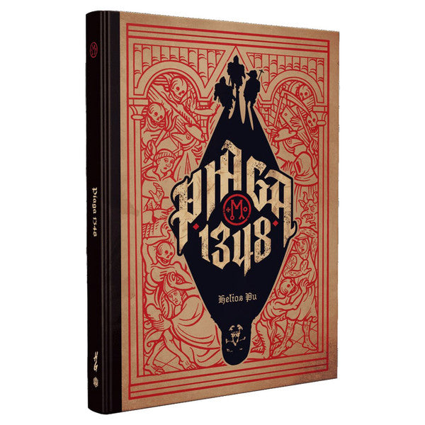 Piaga 1348 - Hardcover book with a red and beige cover featuring ornate designs and a black diamond-shaped frame with the title "Piaga.