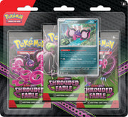 Pokémon TCG - Scarlet & Violet 6.5 Shrouded Fable - Booster Blister - Pokémon TCG Scarlet & Violet Shrouded Fable booster blister with three packs and a holographic Pokémon card displayed in the