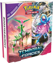 Pokémon TCG - Scarlet and Violet 5 Temporal Forces - Booster Bundle - Pokémon TCG Scarlet and Violet Temporal Forces Booster Bundle box featuring green and purple Pokémon characters with vibrant