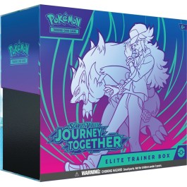 Pokemon Scarlet and Violet 9 Journey Together - Elite Trainer Box - Pokemon Scarlet and Violet Elite Trainer Box with purple and teal gradient, featuring white Pokemon and trainer illustration.