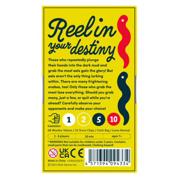Wriggle Roulette - Bright yellow Wriggle Roulette game box with playful black and red text and worm graphics on the front.