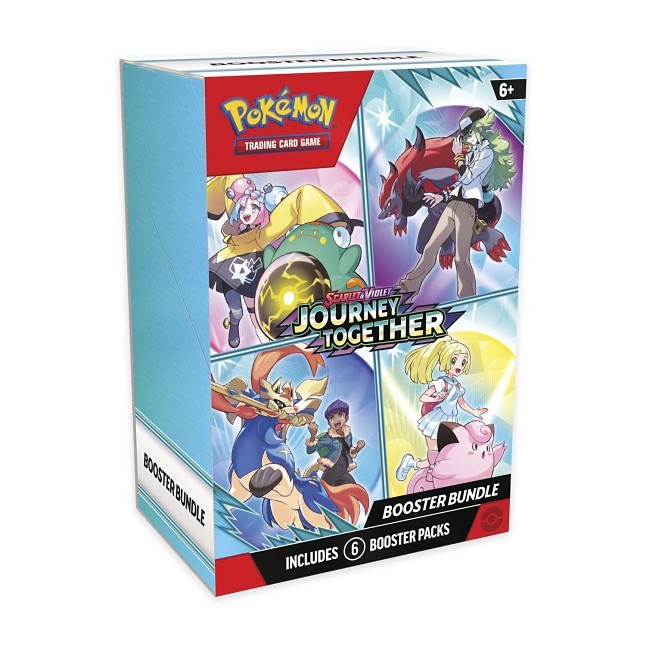 Pokemon Scarlet and Violet 9 Journey Together - Booster Bundle - Pokemon Scarlet and Violet Journey Together booster bundle box with colorful character artwork and logo.