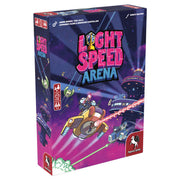 Light Speed Arena (PREORDER) - Colorful board game box with sci-fi spaceship battle art and bold Light Speed Arena title.