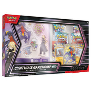 Pokémon TCG: Cynthia’s Garchomp ex Premium Collection - Pokémon TCG Cynthia’s Garchomp ex Premium Collection box featuring character and Pokémon artwork, trading card packs, and.