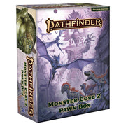Pathfinder 2E: Monster Core 2 Pawn Box (PREORDER) - Purple and green illustrated box featuring dragons and monsters, labeled Pathfinder Monster Core 2 Pawn Box.