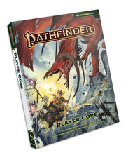 Pathfinder Player Core (Second Edition) - Pathfinder Player Core Second Edition book with fantasy artwork featuring a red dragon and adventurers on the cover.