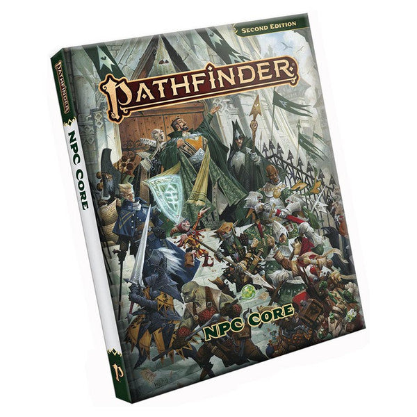 Pathfinder 2E: NPC Core Pocket Edition - Compact Pathfinder 2E NPC Core book with detailed fantasy battle artwork on cover.