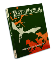 Pathfinder 2E: Monster Core 2 Special Edition - Dark green hardcover RPG book titled Pathfinder Monster Core 2 with orange and white monster silhouettes on cover.