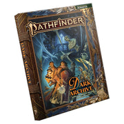 Pathfinder 2E: Dark Archive Remastered Pocket Edition (PREORDER) - Hardcover Pathfinder RPG book with fantasy art of adventurers, titled Dark Archive Remastered Pocket Edition.