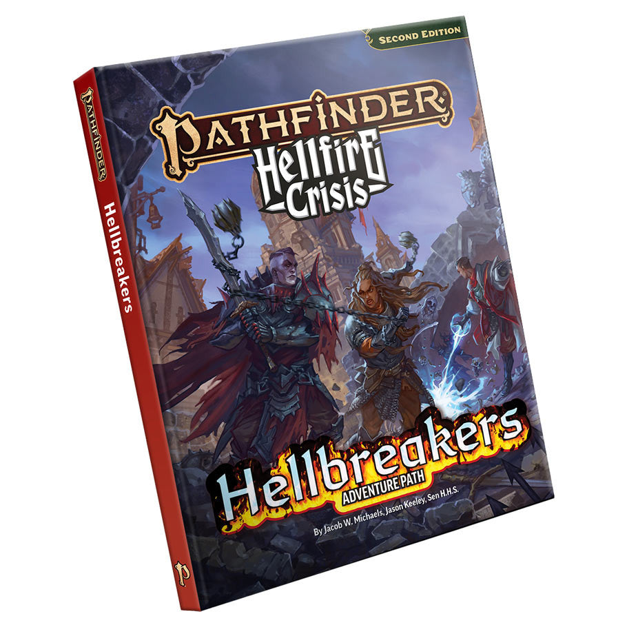 Pathfinder 2E: Hellbreakers Adventure Path (PREORDER) - Hardcover Pathfinder Hellbreakers Adventure Path book with fantasy characters battling on cover art.