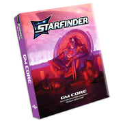 Starfinder 2E: GM Core Pocket Edition - Compact Starfinder 2E GM Core book with purple and pink sci-fi cover featuring a cloaked figure seated in a futuristic.