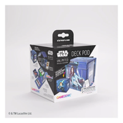 Gamegenic: Star Wars: Unlimited Deck Pod - Jedi Luke Skywalker & Emperor Palpatine - Black and blue rectangular deck pod featuring Jedi Luke Skywalker and Emperor Palpatine artwork, with Star Wars Unlimited.
