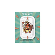 Critical Role Chibi Pin - Veth Brenatto - Chibi-style enamel pin of Veth Brenatto with brown skin, braided hair, green outfit, and bow, on a green backing card.