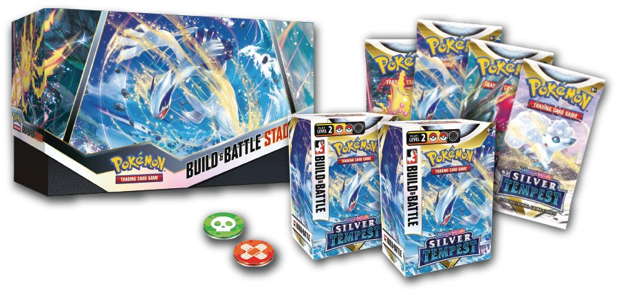 Pokemon Trading Card Game Silver Tempest Build and Battle Stadium