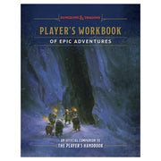D&D: Player's Workbook of Epic Adventures (PREORDER) - Dark blue book cover with golden title text and a scene of adventurers with torches exploring a cavern.